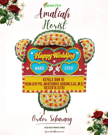 Papan Bunga Pernikahan Tempellemahbang